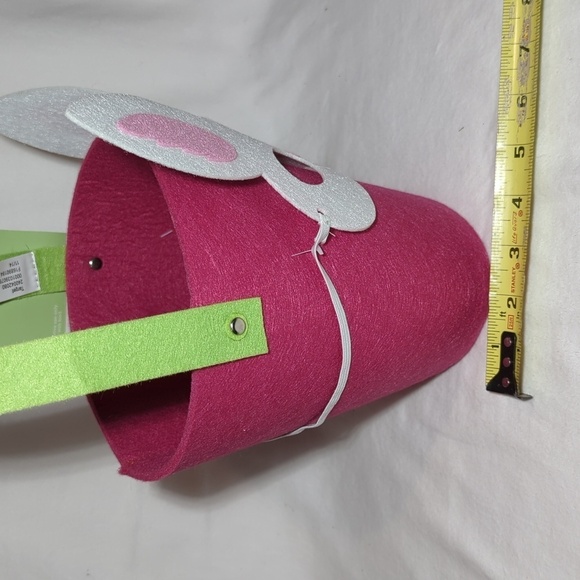 Felt Bunny Basket with Wearable Mask Pink Easter Spritz Brand NWT - Picture 4 of 9